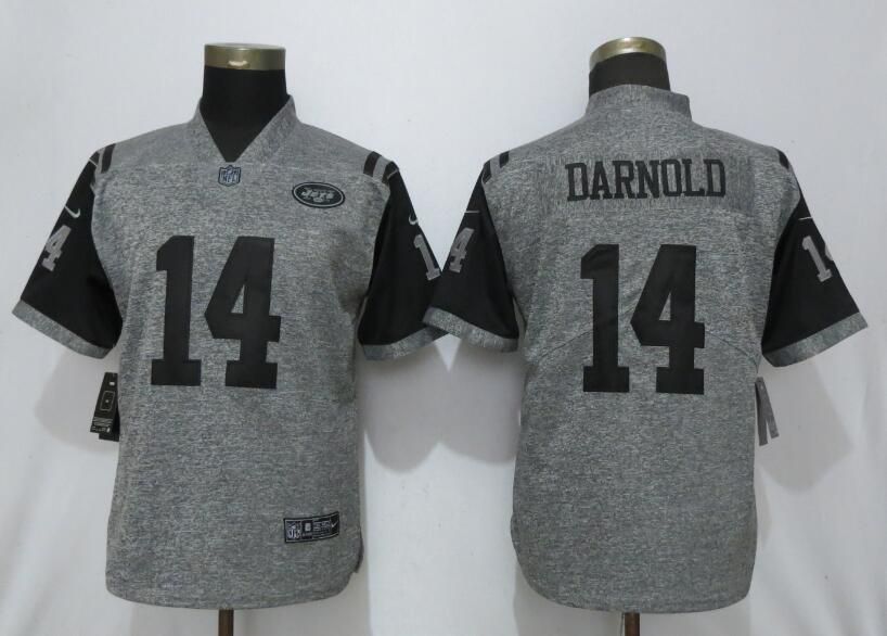 Women New York Jets #14 Darnold Gray 2019 Nike Vapor Untouchable Stitched Gridiron Gray Limited NFL Jerseys->washington redskins->NFL Jersey